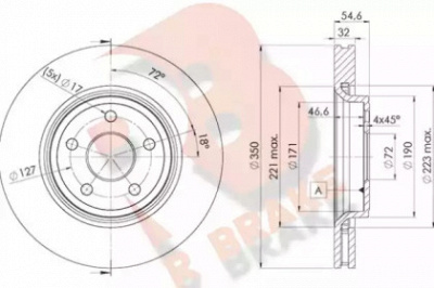R BRAKE 78rbd25152 -  Тормозной диск
